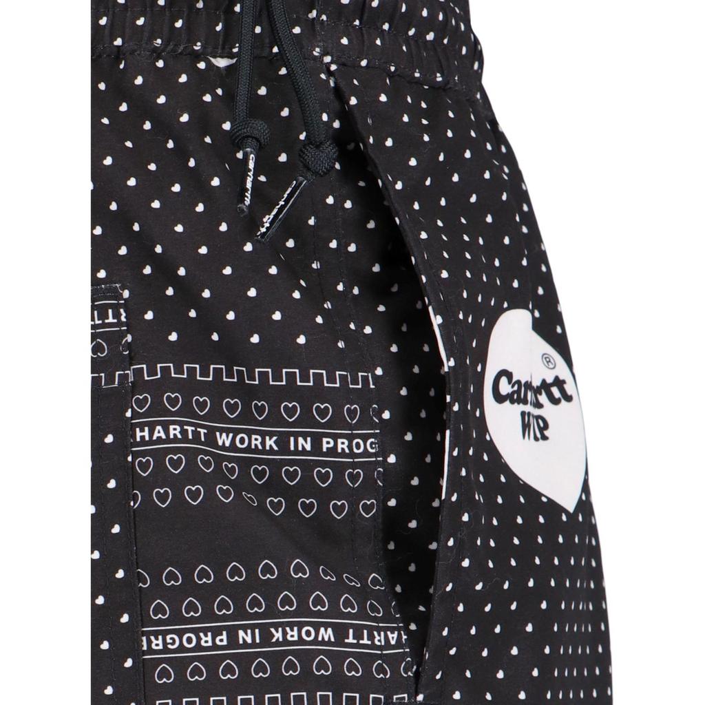 Carhartt WIP Printed Elastic Waist Drawstring Swim Shorts Men Swim Shorts Black I031536-24M-XX