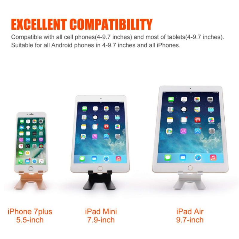 Lazy Universal Aluminum Alloy Phone Stand Holder Desk Cell Phone Tablet Stand Bracket For Desks For Ipad Huawei Samsung Iphone