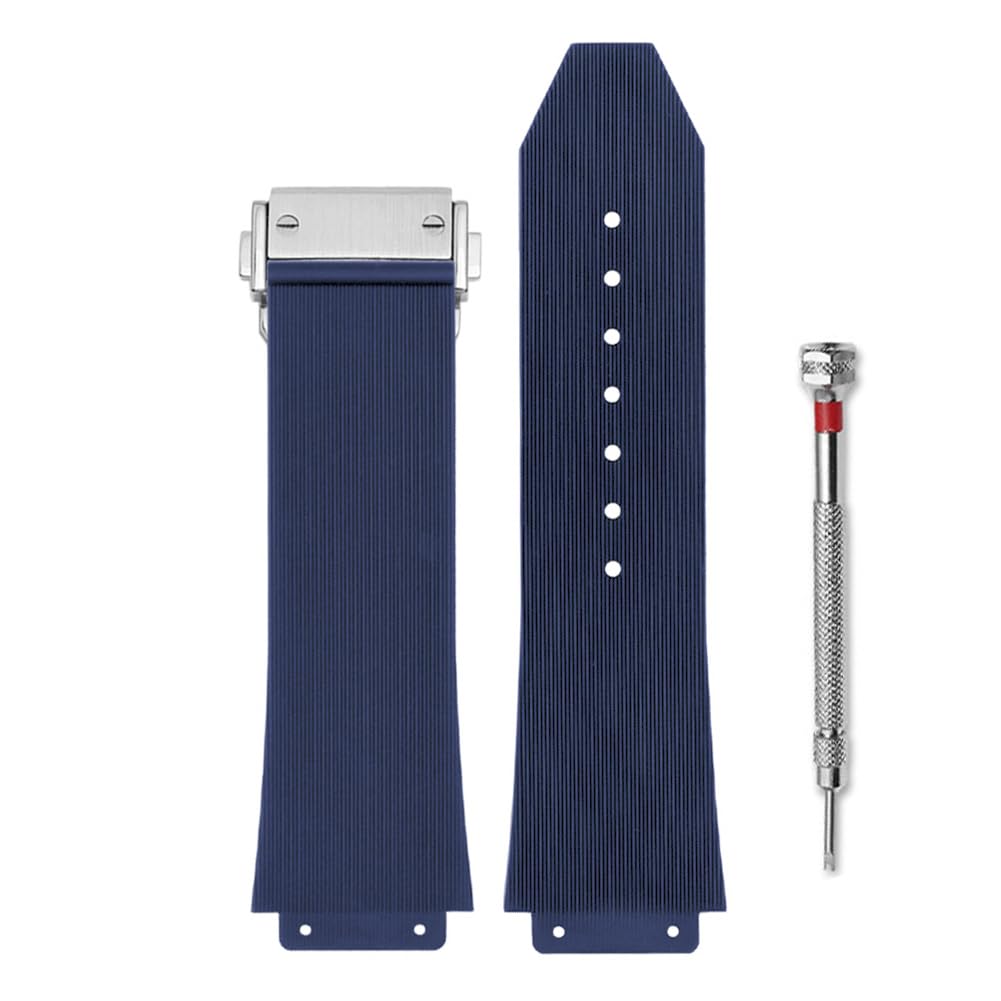 

Сменный ремешок Sibehill для часов Hublot, 25 мм x 19 мм, силиконовый резиновый ремешок [Совместим с Hublot Classic Fusion/Big Bang]