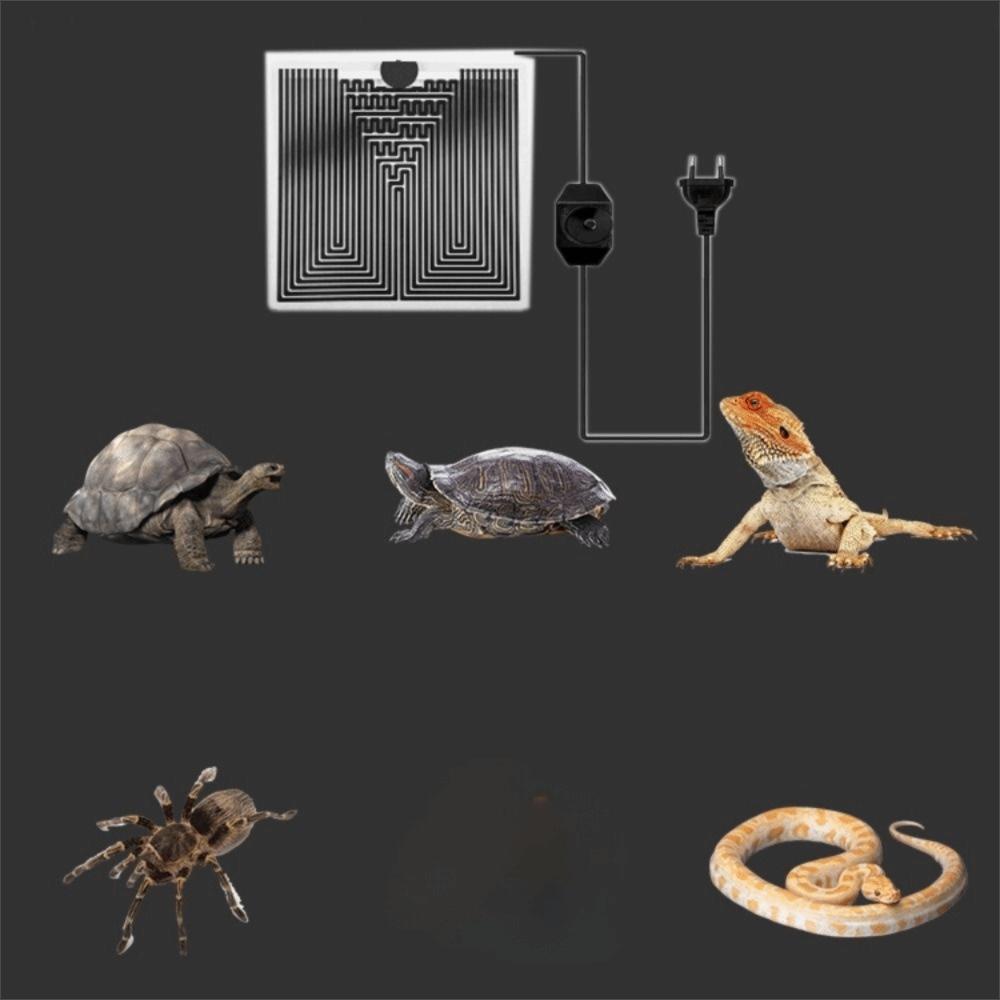 Silicone Climbing Pet Heating Pad EU Plug Raptile Heating Mat  For Turtle/Snakes/Spiders/Lizard
