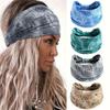 Boho Bohemian Print Breites Stirnband Baumwolle Stretch Elastischer Knoten Turban Kopftuch Haaraccessoires Trainings Stirnband für Damen Mädchen