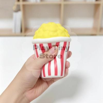Soft Popcorn Shaped Stress Relief Toy Realistic Slow Rising Texture Fidget For Kids Party Favors 1/3 Pcs