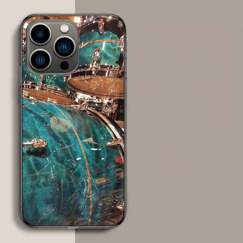 Musical Instrument Drum rock Phone Case For Apple Iphone 16E 16 17 Pro Max Air 15 Pro 14 Plus 12 13 Mini Cover Cute Fund