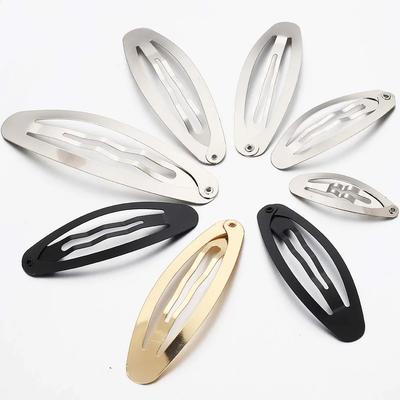 20pcs 4/5/6/7/8CM Oval BB Hairpins for Girl Waterdrop Shaped Hair Clip Base Barrettes for Hair Jewelry Making DIY Accessories