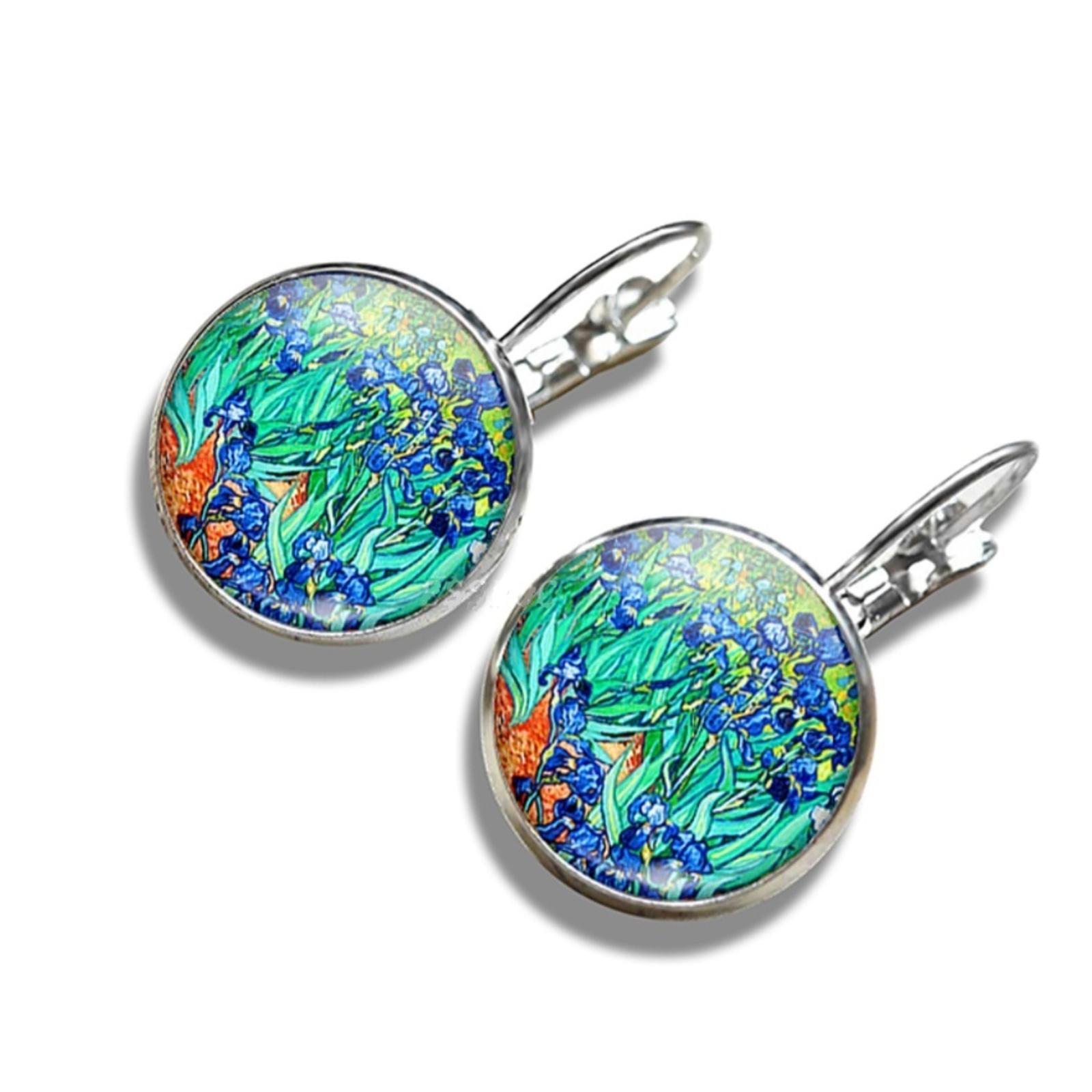 

Европейские и американские модные украшения: Серьги-крючки с драгоценными камнями, Серьги One Size белый