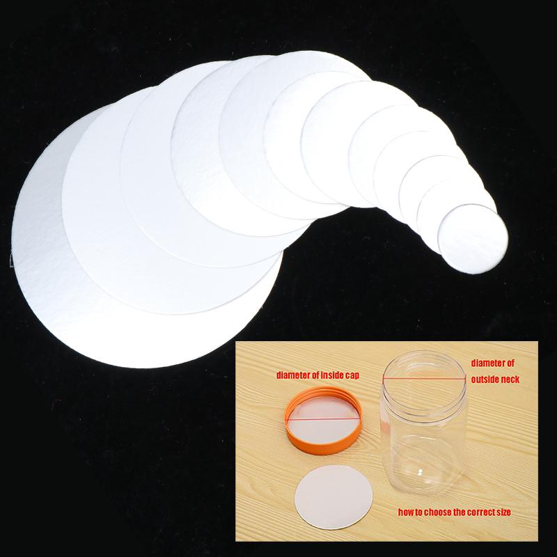 200Pcs Seal Cap Lining Tamper Resistant Pet Electromagnetic Aluminum Foil Induction Gasket For Cosmetic Jar Bottle Pot 20Mm-82Mm