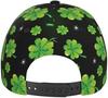 Shamrocks St Patrick's Day Funny St Patrick's Baseball Hats Women Men Adjustable Cap One Size Black Green