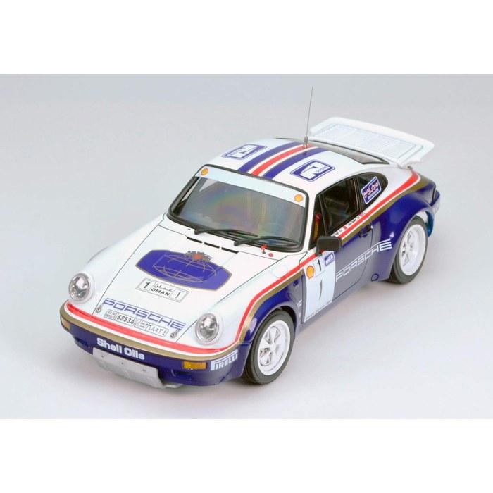 PLATZ NuNu 1/24 Racing Series Porsche 911 SC/RS 1984 Oman Rally Winner Plastic Model PN24011 Molded Color