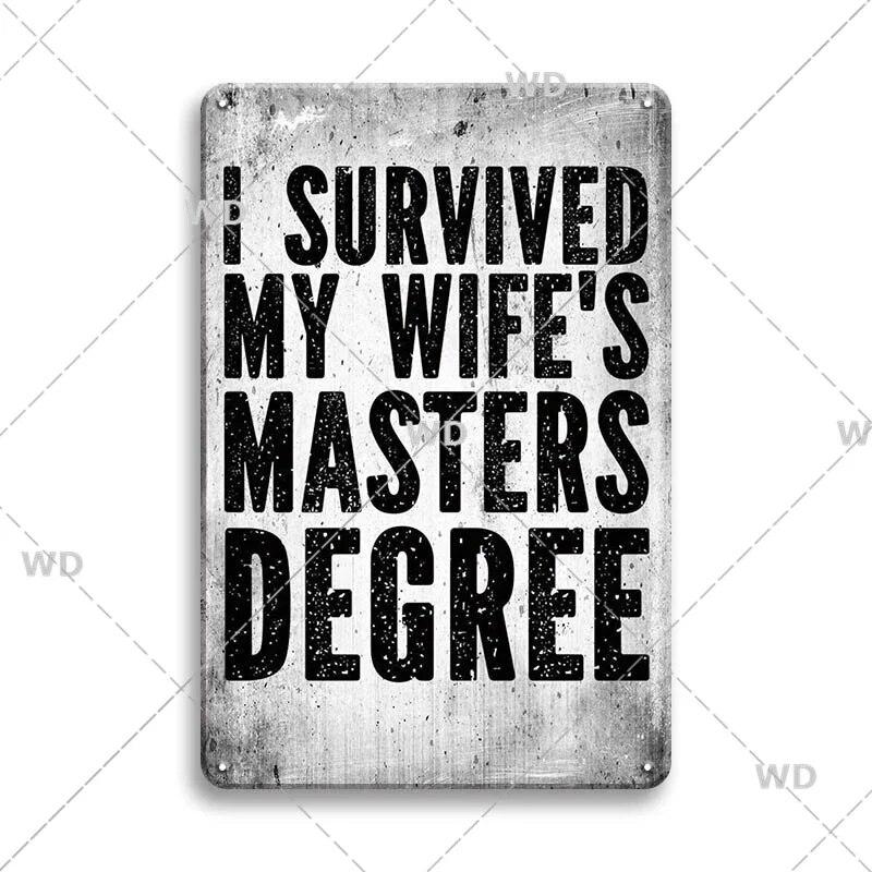 Retro Funny Sentence Tin Sign Decorative Vintage Plaque Metal Sign Decor Metal Plate for Garage Man Cave Bar Pub Home Wall Decor