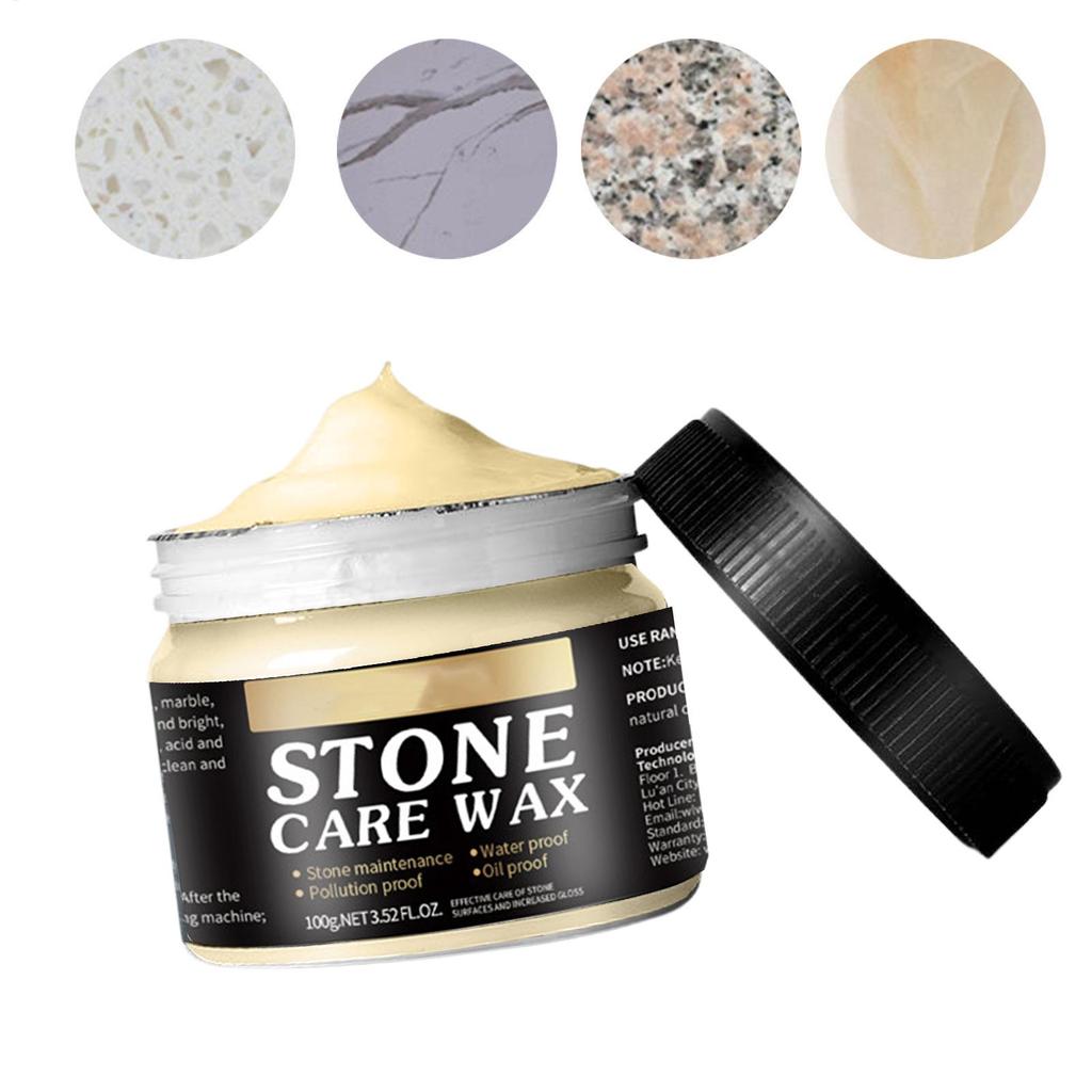100G Marble Granite Stone Care Paste Stain Remover Shine Restorer Maintenance Wax For Quartz Tile Furniture Household Surface