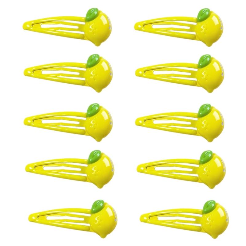 8PCS Cute Fruit Hair For Girls Kids Resin Barrettes For Baby Fine Hair Styling Accessories
