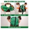 Foldable Leaf Collection Bag Pop-up Garden Waste Bag with Handles Reusable Collapsible Trash Bag with Storage Bag for Yard Lawn Leaves Debris
