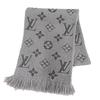 Great Scarf Escalp Logo Mania Monogram Fringe Wool Women M74742 Used