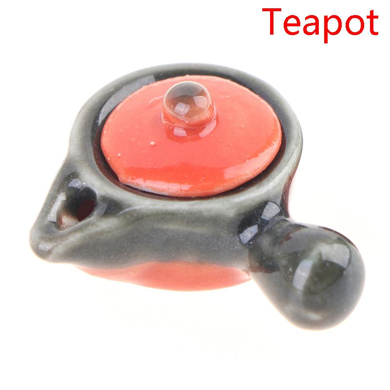 1/12 Miniature Dollhouse Dinnerware Teapot Kettle Simulation Furniture Tea Pot Kitchen Tableware for Doll House Furniture Toys