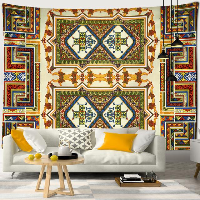 Классический благоприятный узор гобелен настенный психоделический колдовство Мандала художественный фон ткань Настенный декор 95x70cm