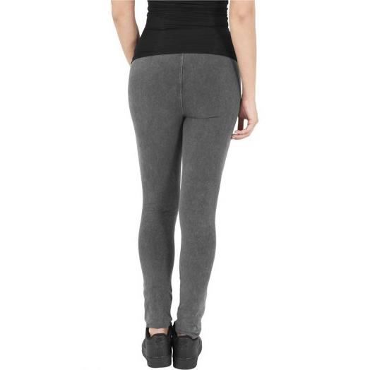 Damen Denim Jersey Legging Urban Classics Grau