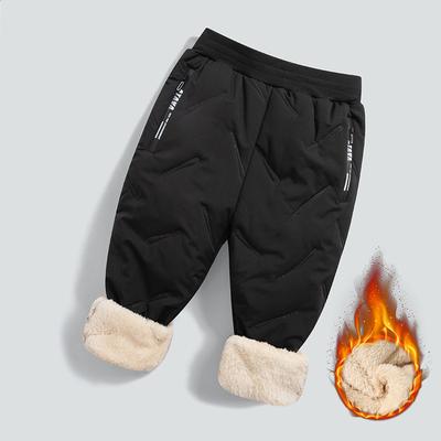 Boys Girls Winter Pants Waterproof Padded Warm Trousers Ski Pants Elastic Kids Fleece Pant Thick