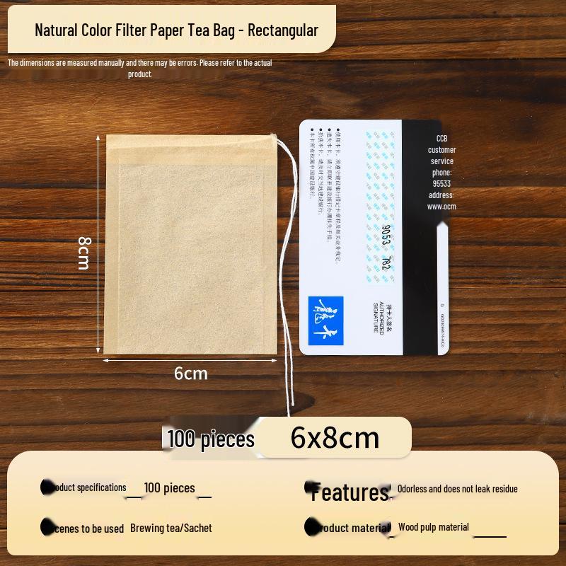 Disposable Food-Grade Wood Pulp Paper Tea Bags for Herbal Brewing and Seasoning Spices