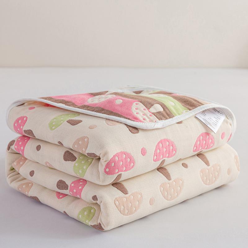 Class A 100% Cotton Six-Layer Gauze Blanket for Children - Lightweight Air Conditioning Quilt, Available In Single/Double Sizes for Summer