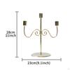 Candle Holder for Taper Candles, 3 Arms Candelabra Candlesticks Anniversary Living Room