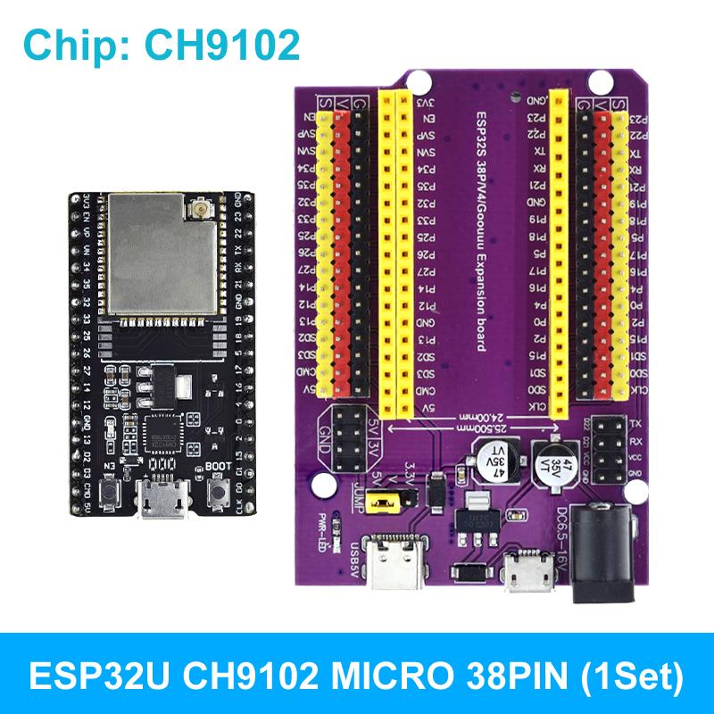 ESP32 Development Board TYPE-C/MICRO USB CP2102 WiFi+Bluetooth Dual Core ESP32-DevKitC-32 ESP-32 Expansion Board 38PINS