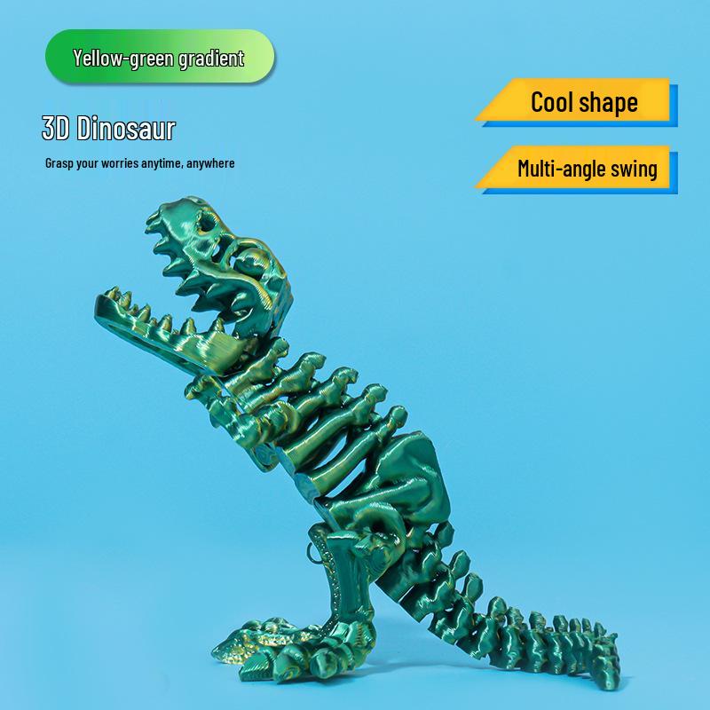 3D Printed Silk Gradient T-Rex Skull Egg Toy for Kids Home Decor