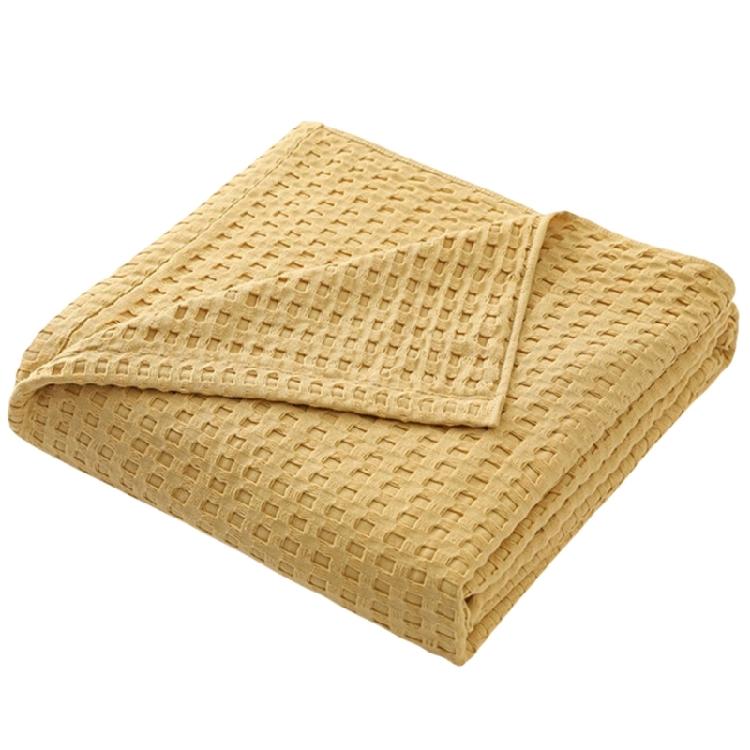Breathable Waffles Cotton Throw, Soft and Light, Cooling Cotton Waffles for Summer Nights,150x200cm,Cool Blanket