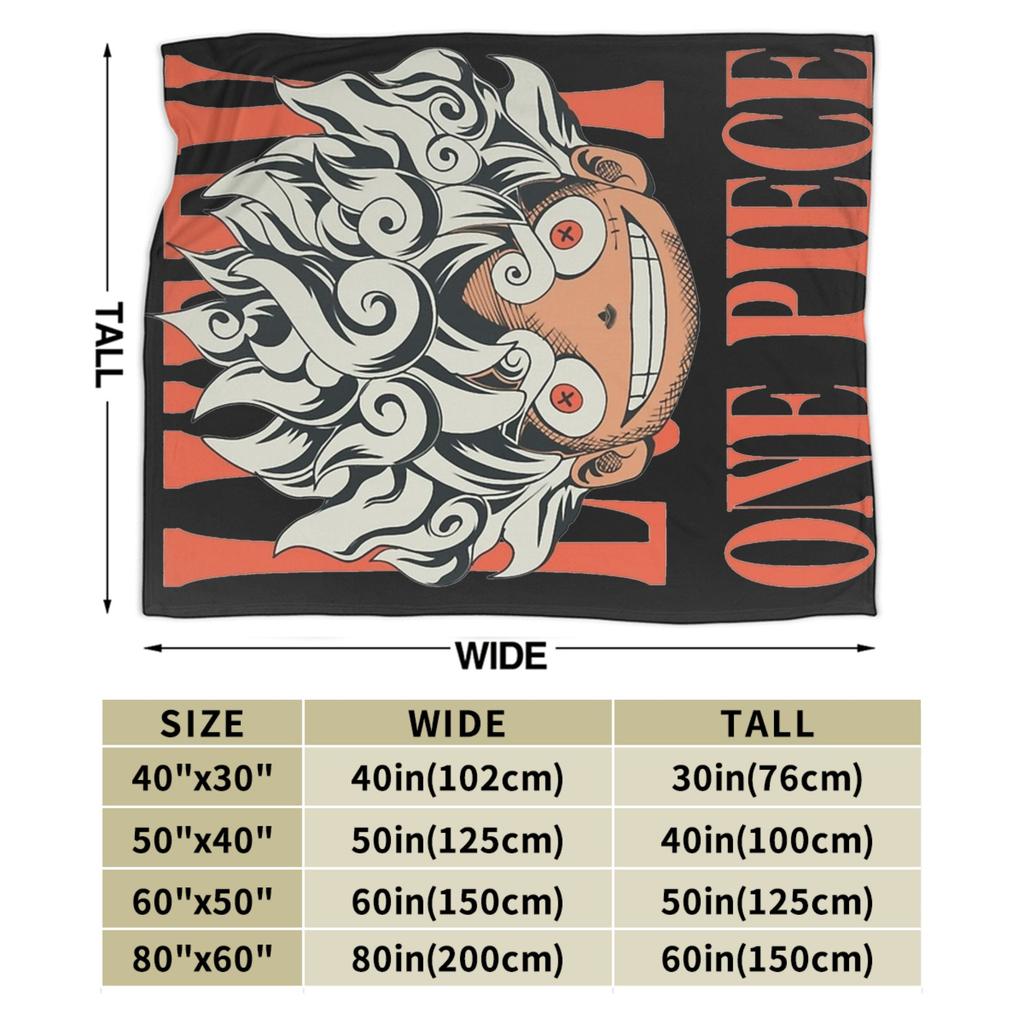 Luffy Gear 5 Anime Decke Flauschige Fantastische Weiche Überwurfdecke für Bettwäsche Lounge Textildekor,