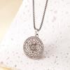 European and American Seven Angels Rune Pendant Trendy Men and Women Hip-hop Long Seven-pointed Star Round Necklace