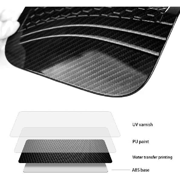 for 10th Gen Civic Gas Cap Fuel Filler Tank Door Cover Carbon ABS Fiber Style Sticker for Honda Civic Sedan 2016 2017 2018 2019 2020