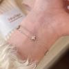 Twin Flowers S925 Silver Double-Layer Four-Leaf Zircon Bracelet - Exquisite & Elegant Gift for Girls
