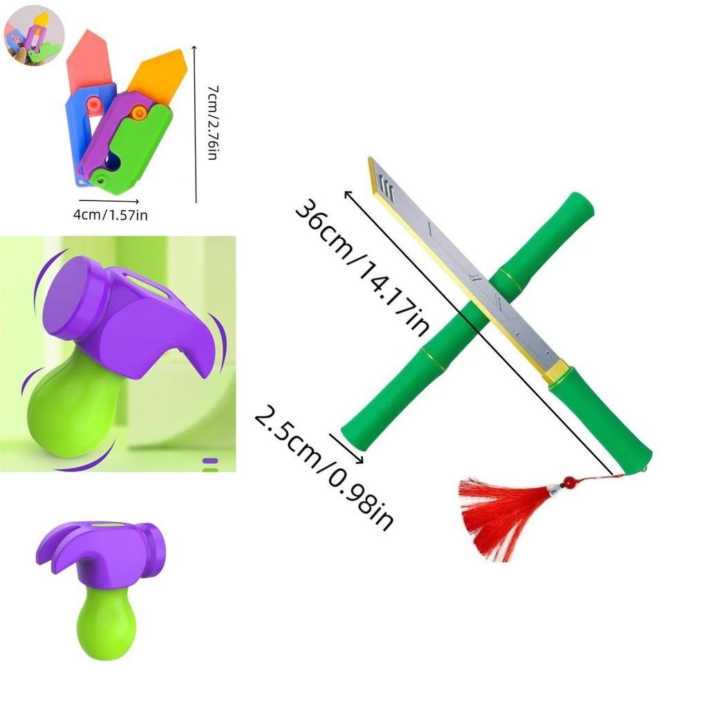 Gravity Carrot Knife With 3d Design Glowing Butterfly Knife Flashy Printed Carrot Knife And Night Light Carrot Knife