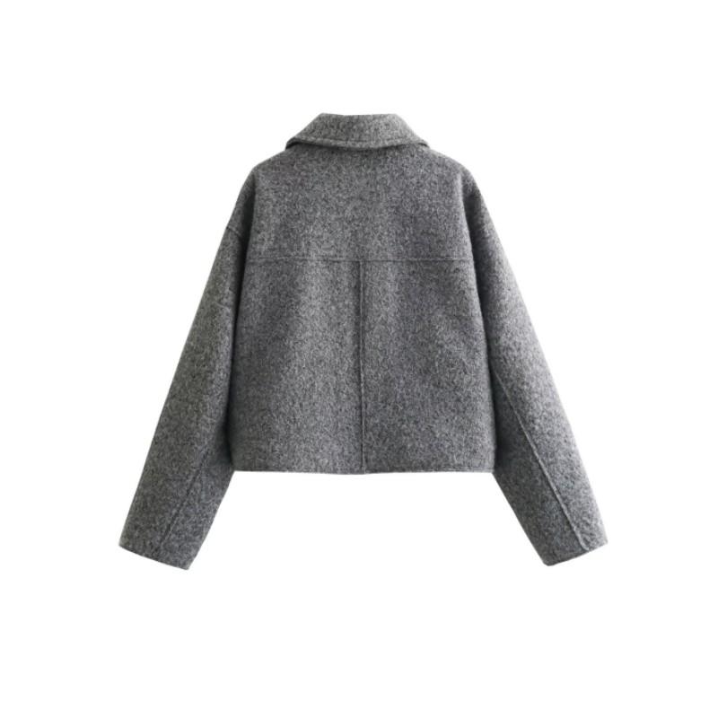 Women's Fall and Winter Short Loose Casual Tweed Jacket