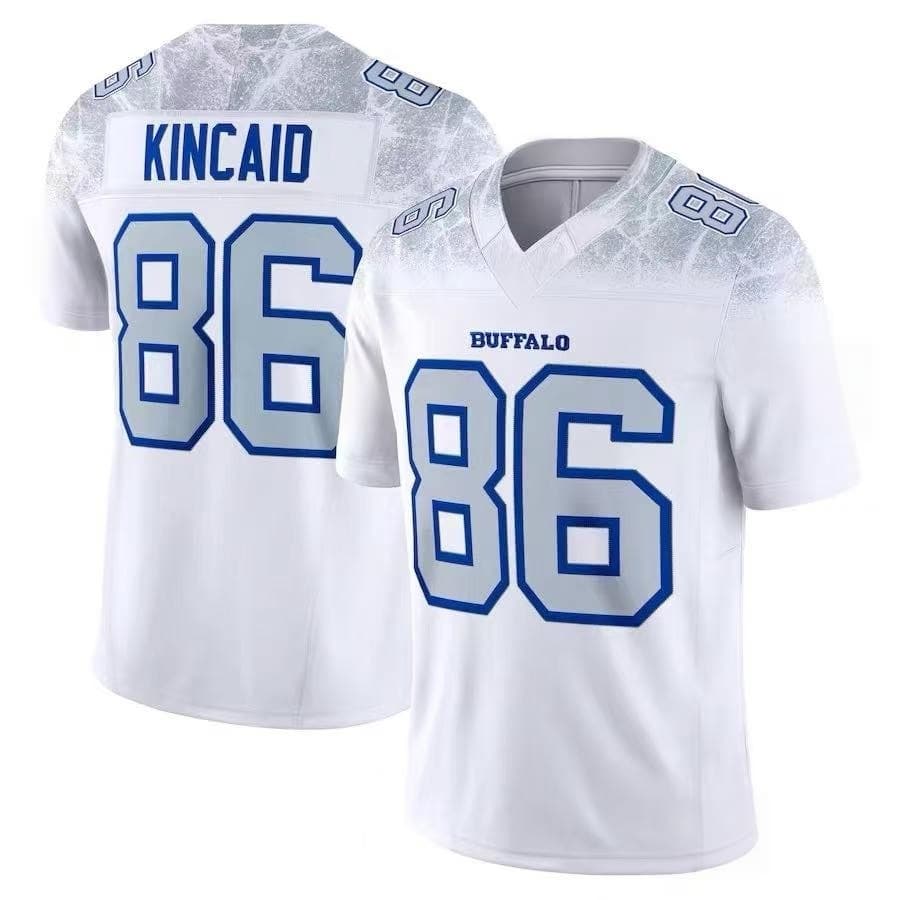 New Men Buffalo Bills #17 Josh Allen Jersey White V Neck Name Number Short Sleeve Sports Game Jersey for Fans Family Matching