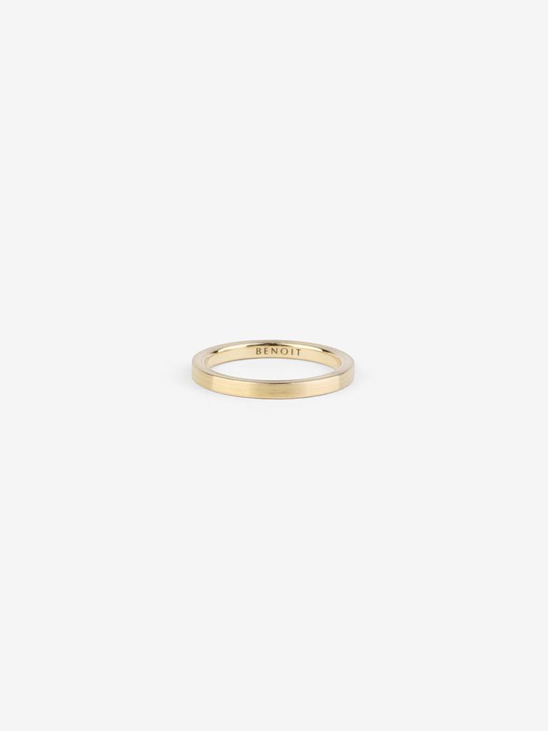 Benoit [Silver 925] Classic Matte Band Ring Gold