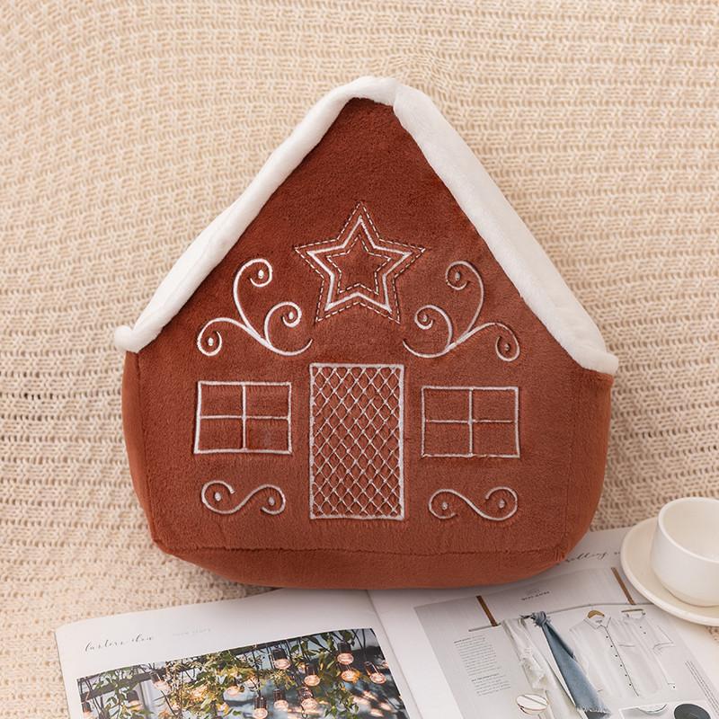 Christmas Snow House Snow Garland Candy Plush Pillow Festive Atmosphere Decoration Ornaments Gift Cushion Hug