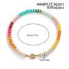 Bohemian Rainbow Clavicle Chain Handmade Y2K Neck Jewelry Colorful Beads Choker Necklace  Party
