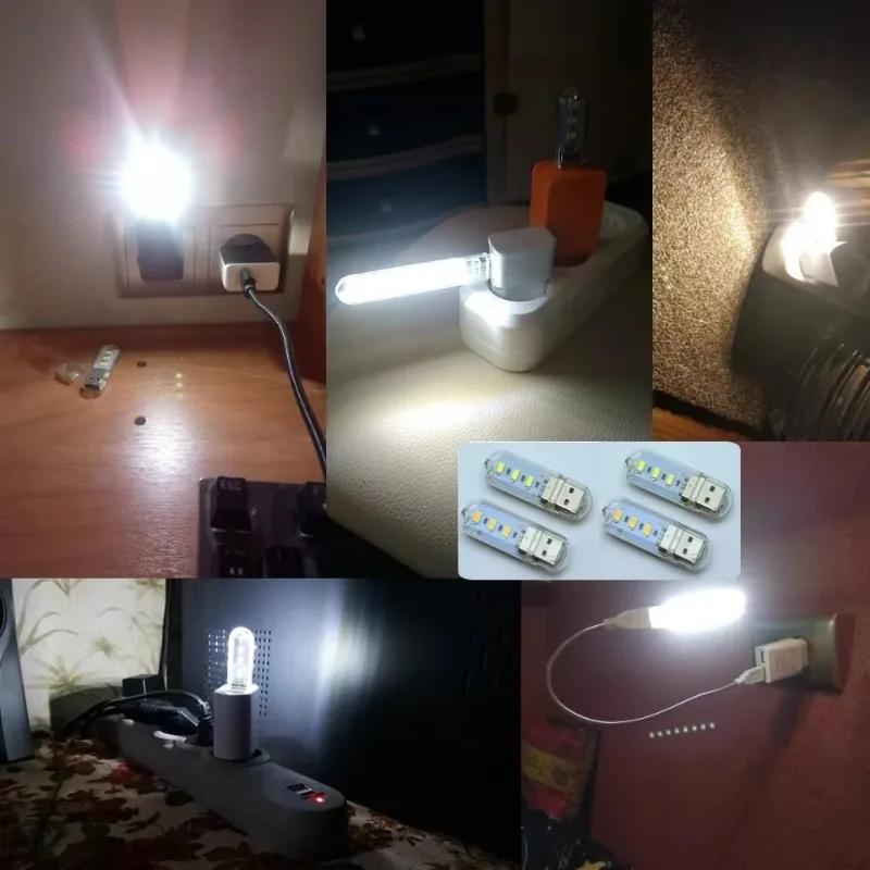 Mini 5V USB Led Night Light 3-24LEDS Book Light Portable Reading Desk Beside Lamp with Touch Switch for Power Bank PC Notebook