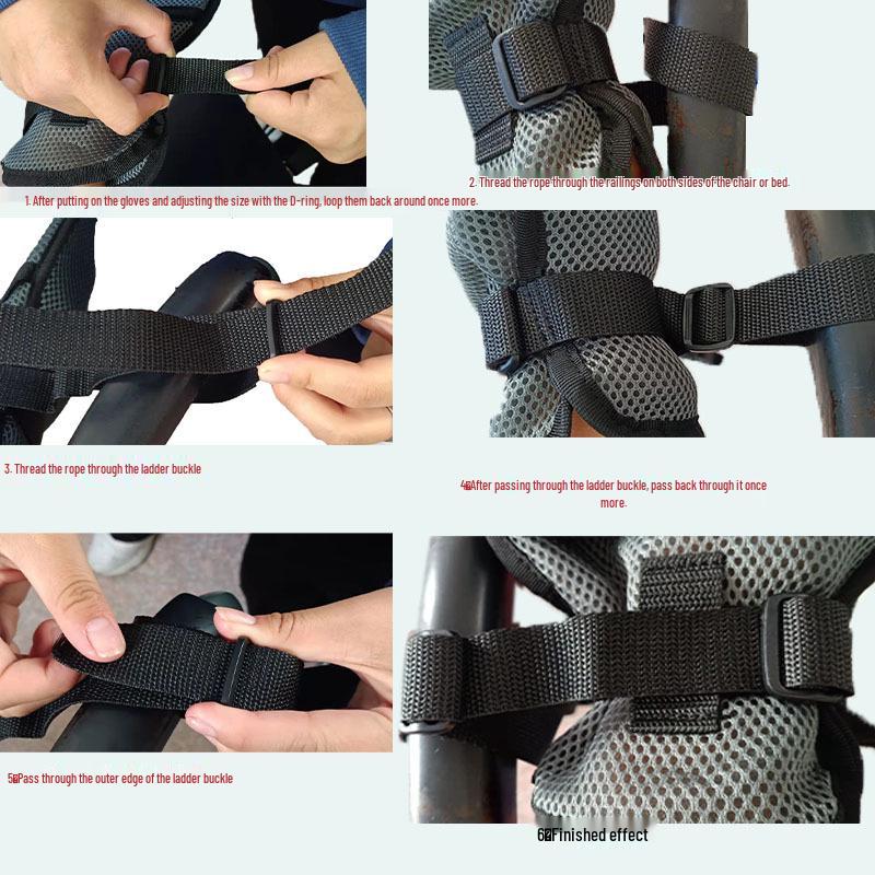 Yuqilin Anti-Scratch & Anti-Pulling Gloves for Finger Protection and Restraint for Paralyzed Elderly
