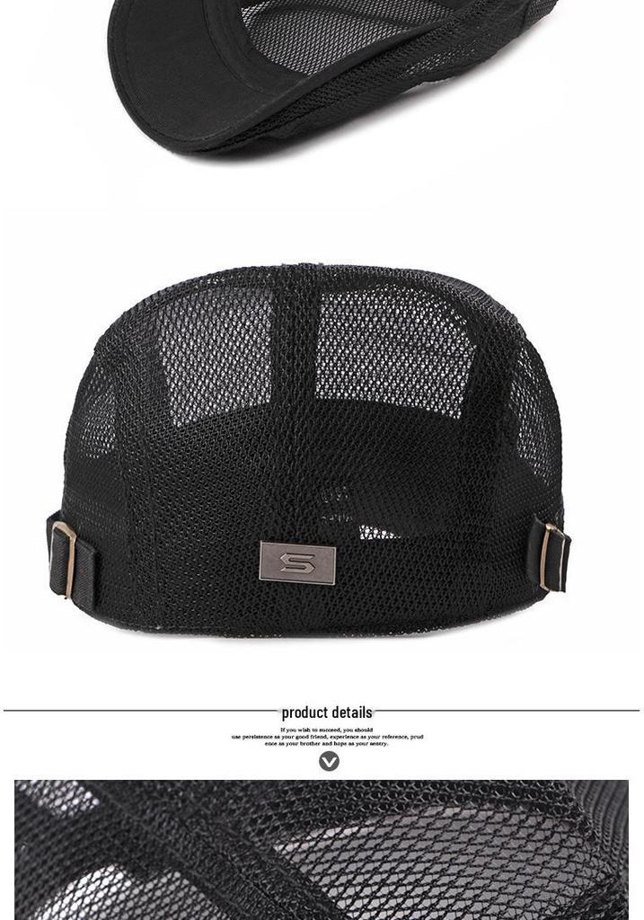 Hollow Mesh Beret Unisex Summer Cap: Korean Fashion Breathable, Stylish, and Simple Design