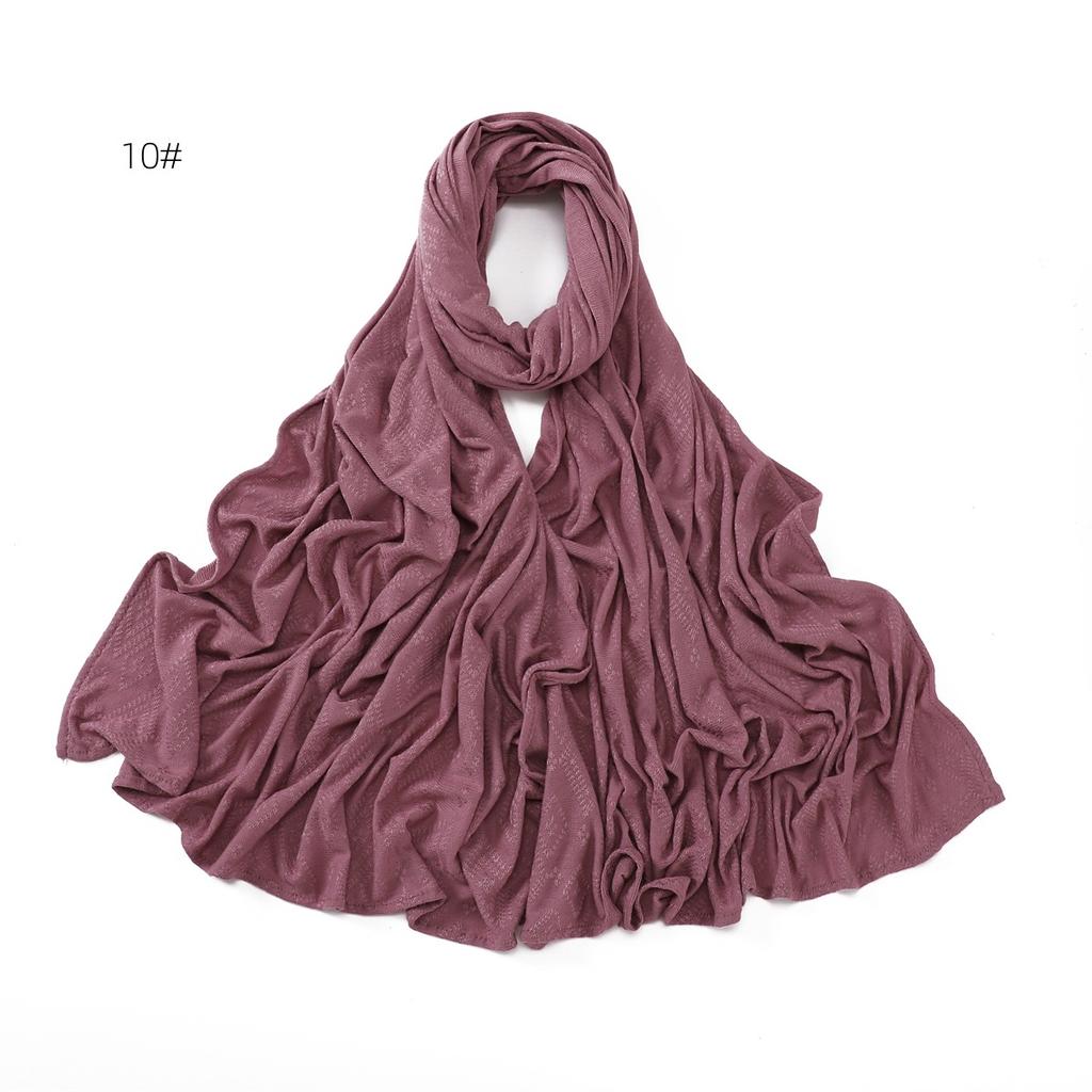 New Jacquard Flower Cotton Hijab Scarf For Women Bandana Long Shawl Headband Head Wraps Ramadan Turbans Luxury Brand 170*70cm