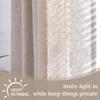 1 Confezione Tenda a Pattina in Lino per Finestre Cucina Soggiorno Tende Tasca per Asta Stile Rustico Country Bagno Trattamento per Finestre Piccole