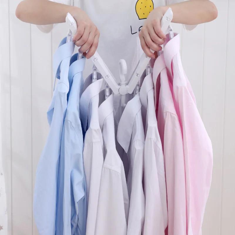 Space-Saving Foldable Hanger, Travel Drying Rack Multi-Functional Closet Organizer for Shirts, Pants, Wardrobe Storage New
