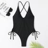 Costume da bagno sexy a fascia intera da donna 2023 stile europeo e americano, tinta unita e stampato