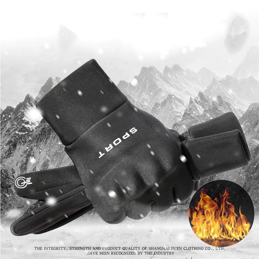 Waterproof Winter Gloves Warm All Finger Touch Screen For Cycling Outdoor Work Lightweight Thermal Running Gloves