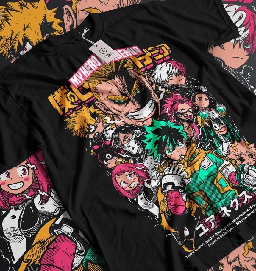 Katsuki Bakugo TShirt Unisexga My Hero Academia Anime Black Tshirt Tee Soft S