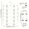 High Quality 6-Tier Metal Pants Hanger With Clips Space-Saving - Durable, Multi-Layer Storage For Skirts And Trousers, Black