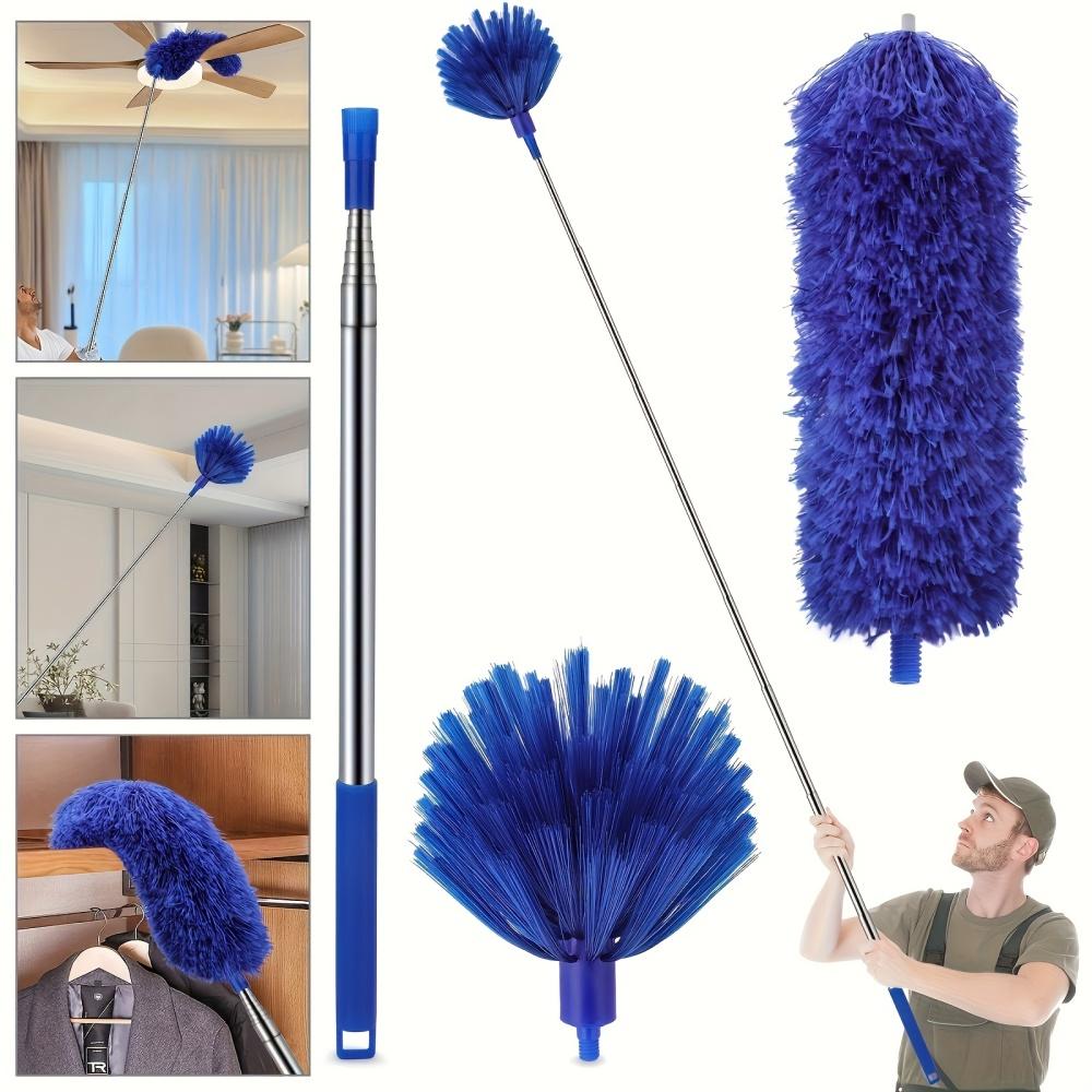 Versatile Retractable Bendable Duster Set Extendable Pole For Ceiling Cleaning Dust Removal Washable Household Cleaning Tool