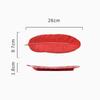 Nordische Keramik Vergoldete Schale Blatt Feder Form Obstkuchenplatte Schreibtisch Schmuck Kosmetik Organizer Wohnzimmer Tischdekoration