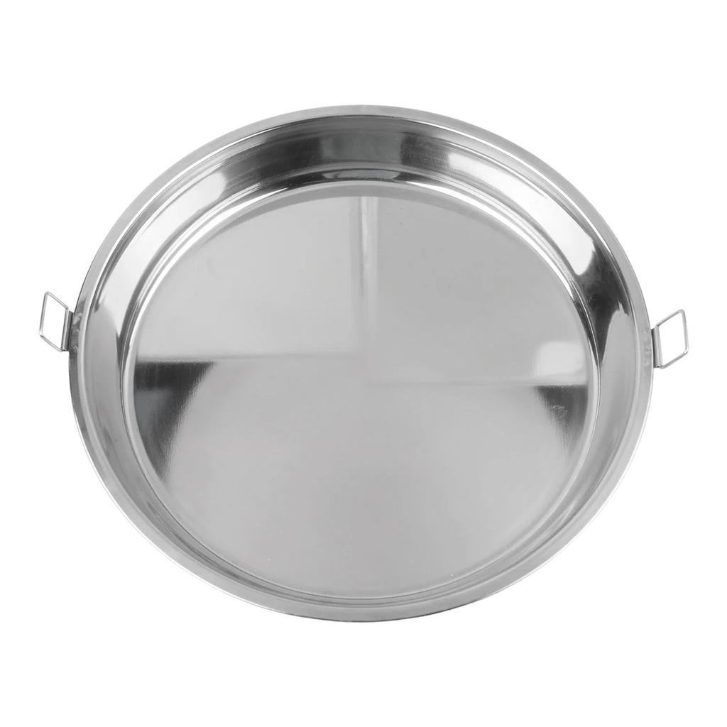 Stainless Steel Tray for Pizza and Grill with Handle Supports Even Heat Distribution Suitable for Cooking Baking and Serving